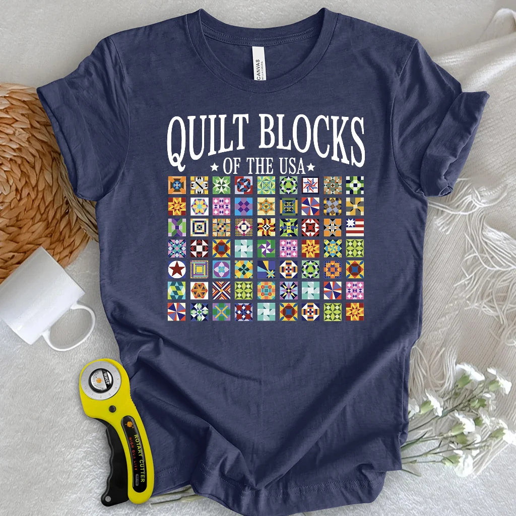 Quilt Blocks Of The USA T-shirt