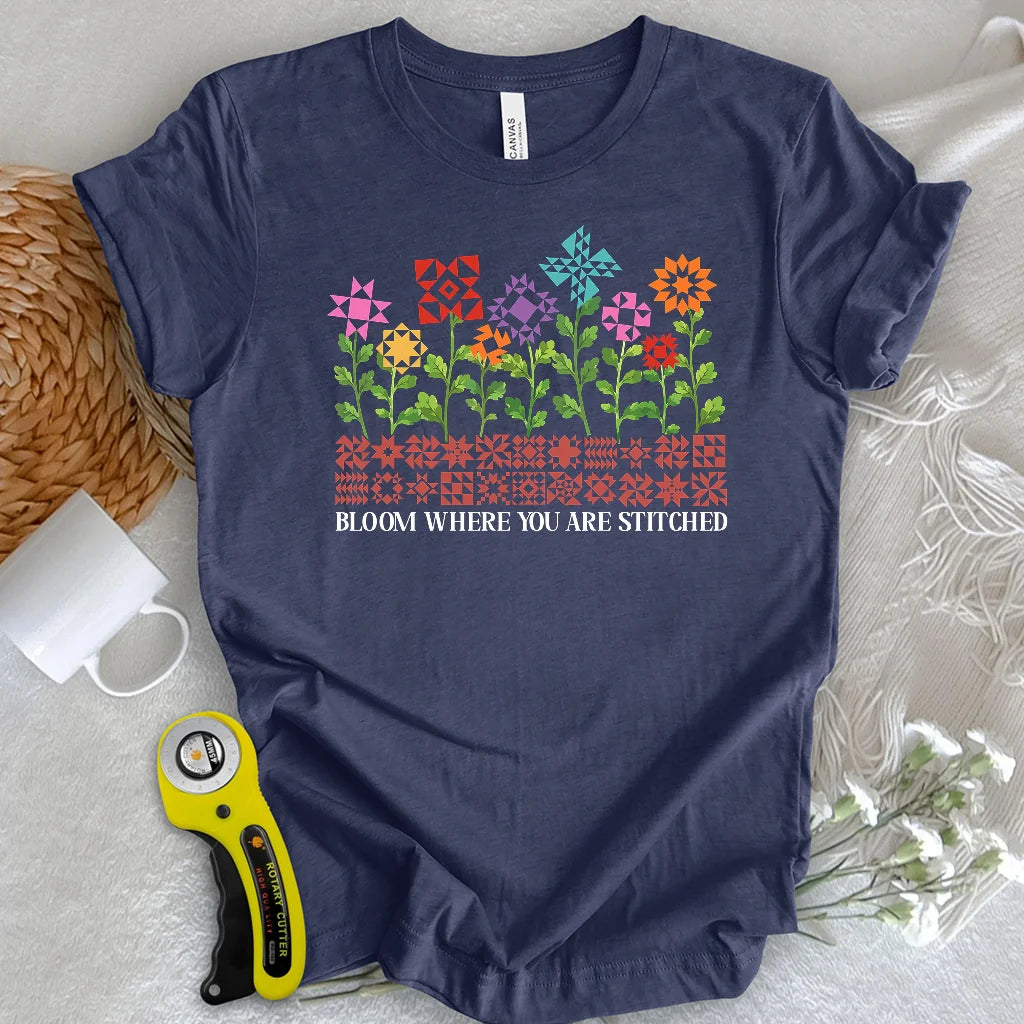 Quilt Garden In Bloom T-Shirt