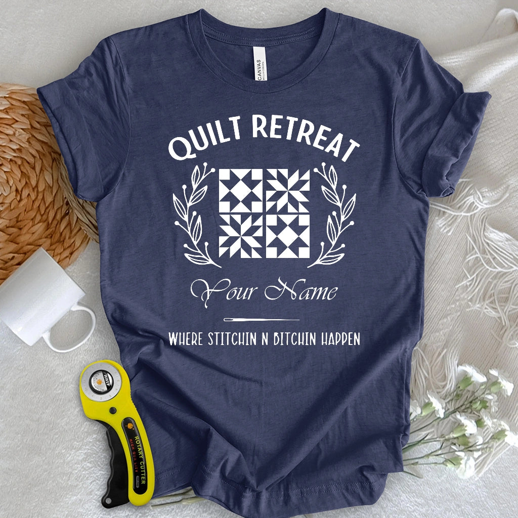 "Custom Name" Quilt Retreat T-shirt