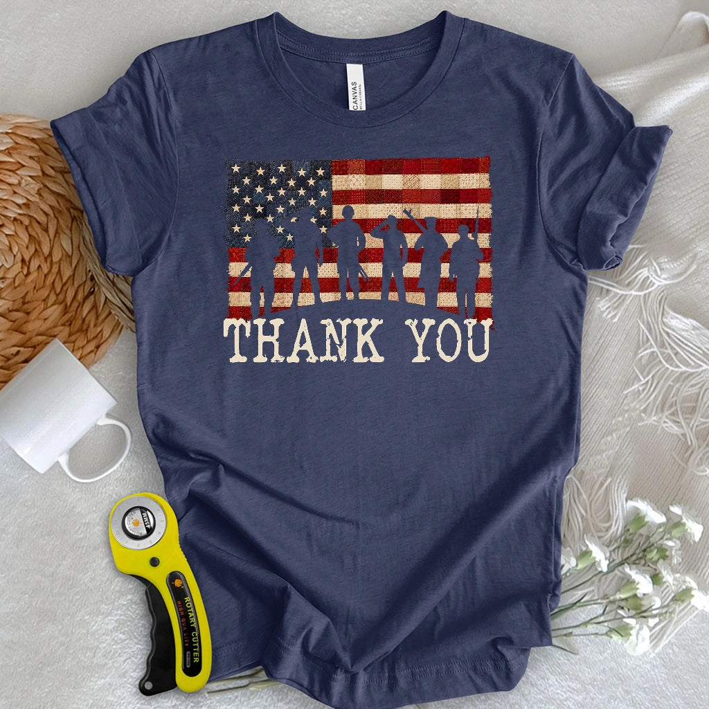 Quilted Flag Veterans T-shirt