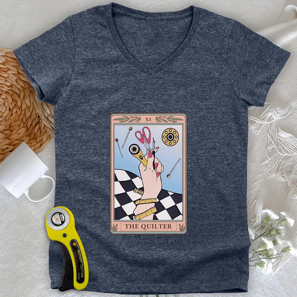 Quilter Tarot Lady Col en V