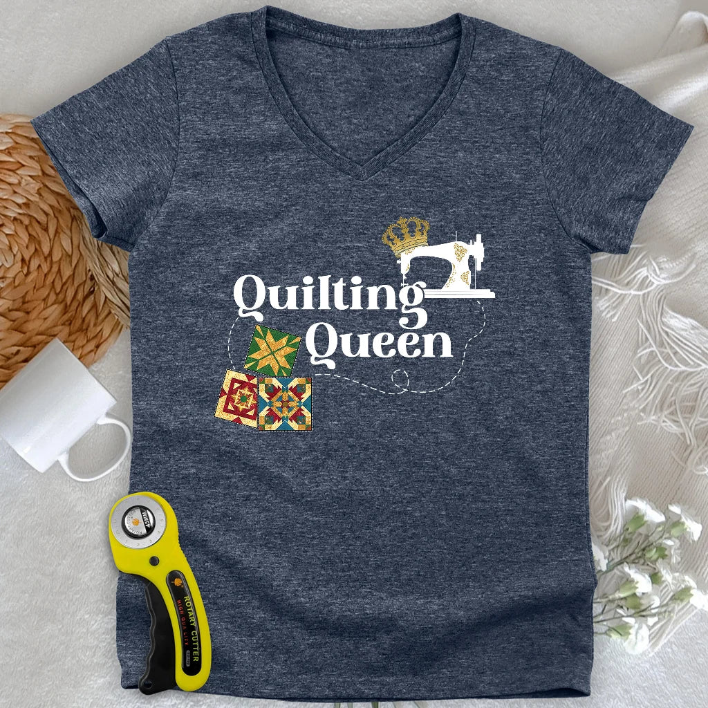 Quilting Queen Lady V-Ausschnitt