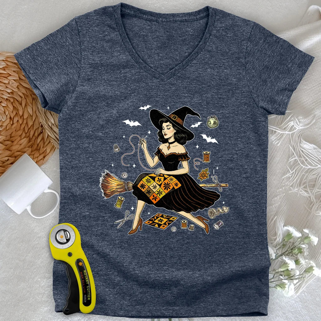 Salem Witch Lady V-neck