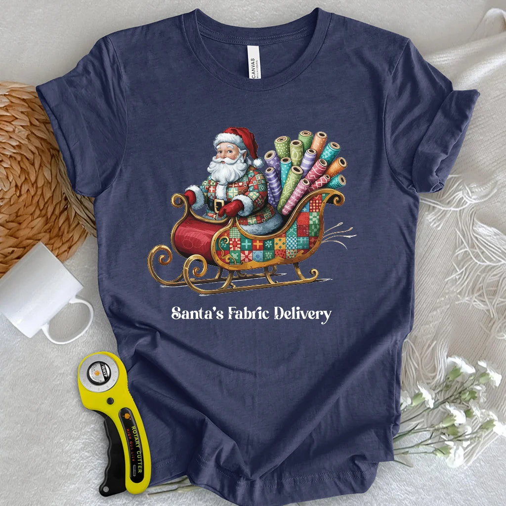 T-shirt de livraison de tissu du Père Noël
