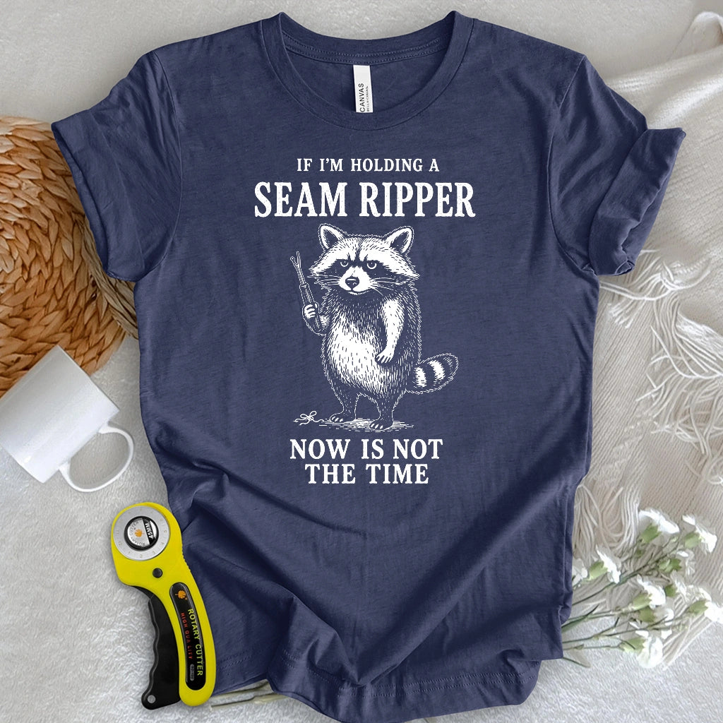 Seam Ripper Warning Raccoon T-shirt