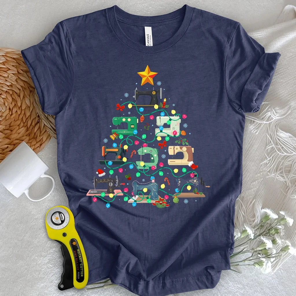 Sewing Christmas Tree T-shirt