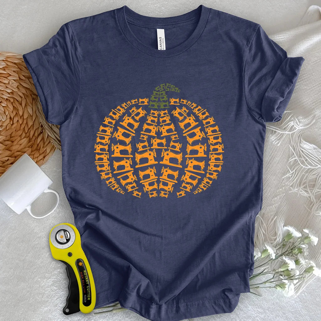 Sewing Machine Pumpkin T-shirt