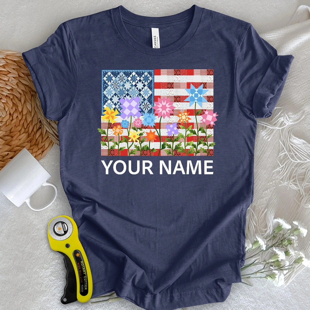 "Custom Name" Stars, Stripes & Stitches T-shirt