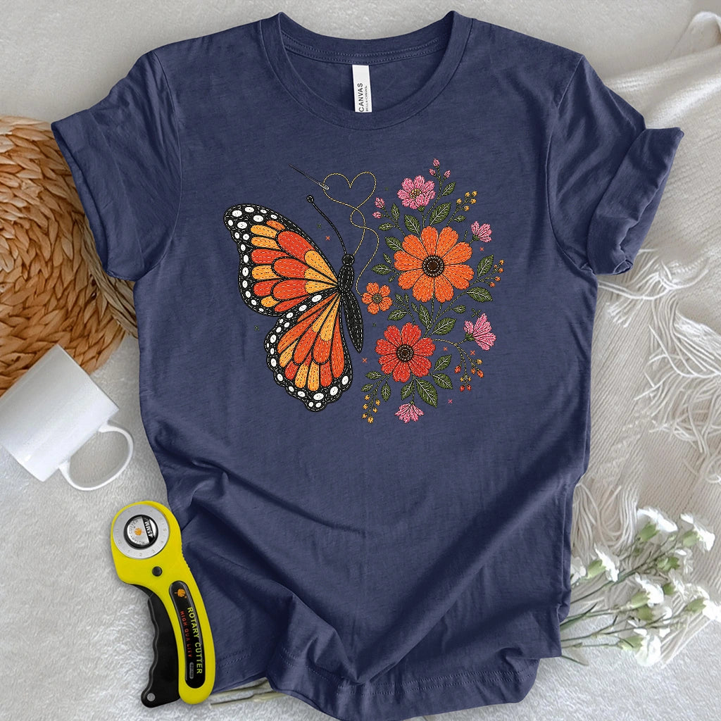 Stitched Monarch Garden T-shirt