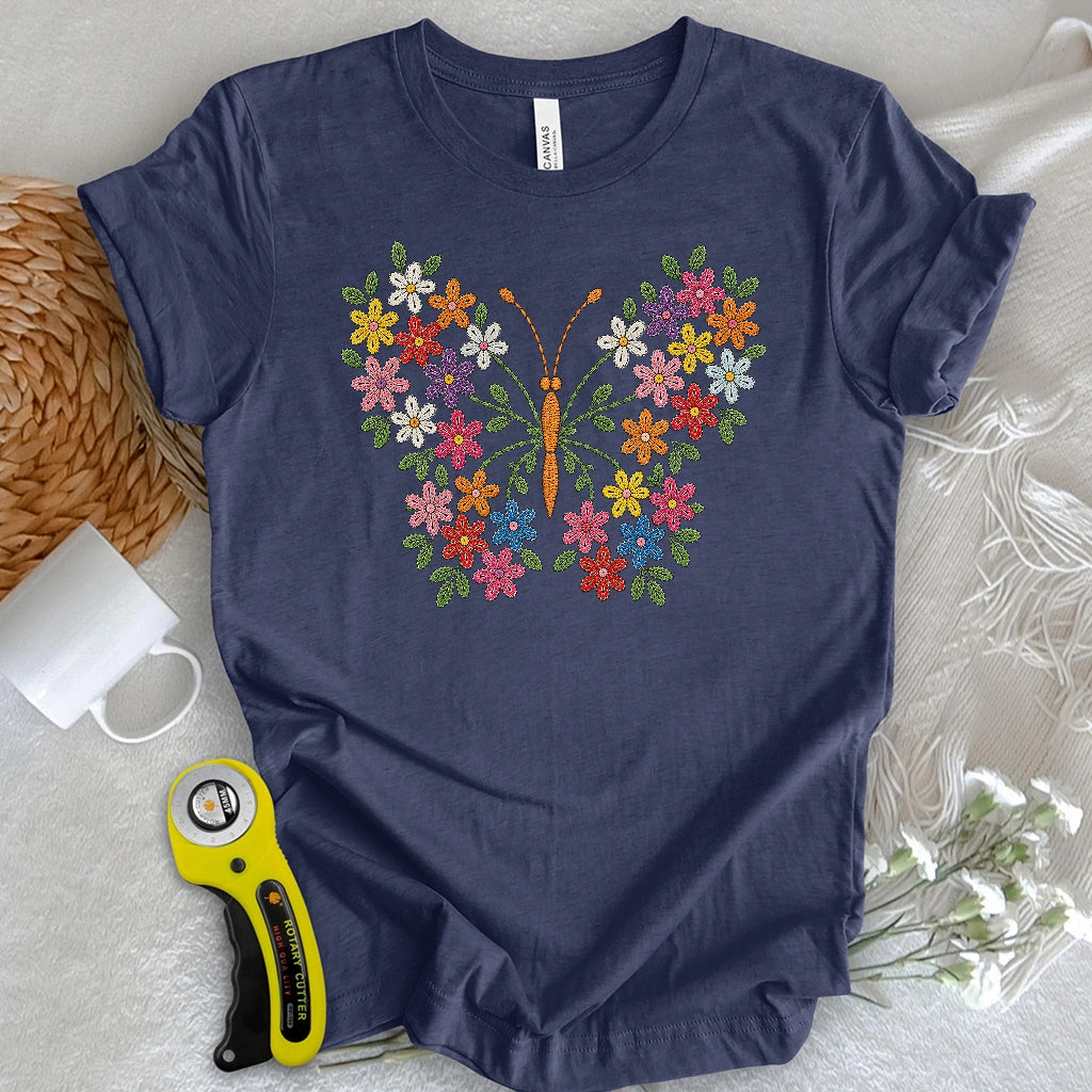 Stitched in Bloom Butterfly T-shirt