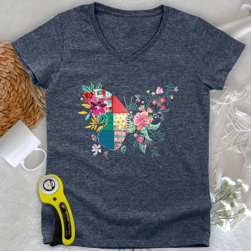 Stitched to Fly Lady V-neck