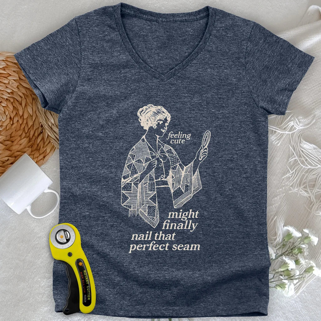 The Seamstress’s Mirror Lady V-neck