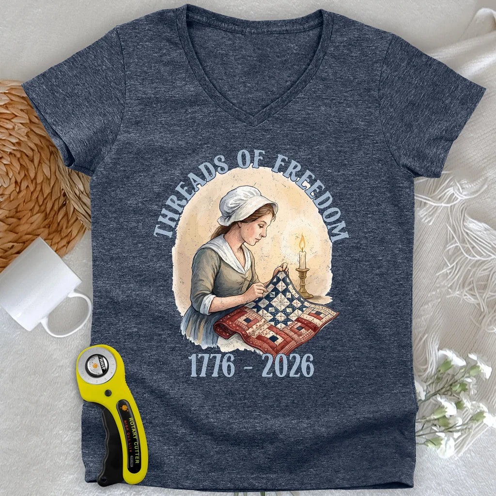 Threads of Freedom Lady V-neck