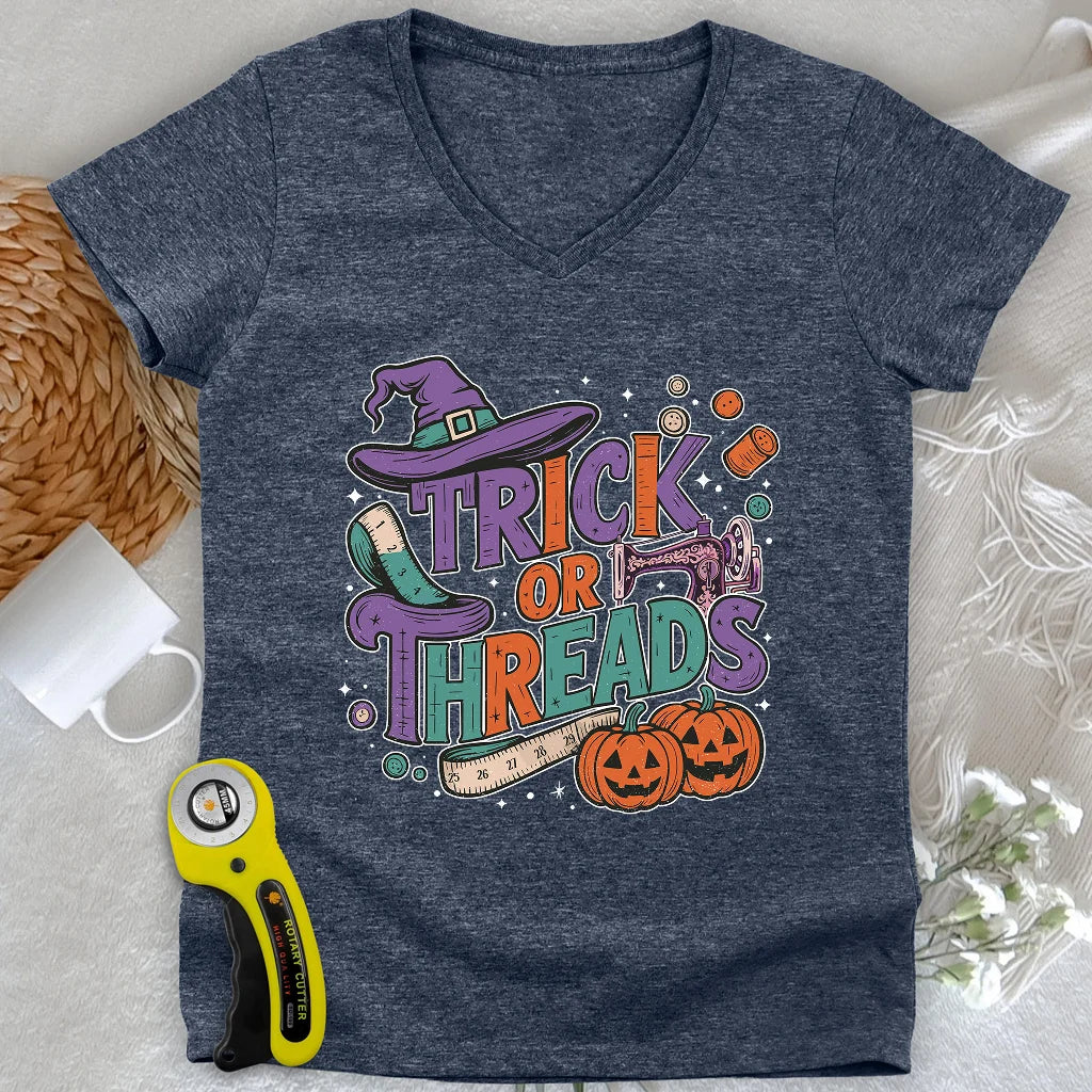 Trick or Threads Lady V-neck