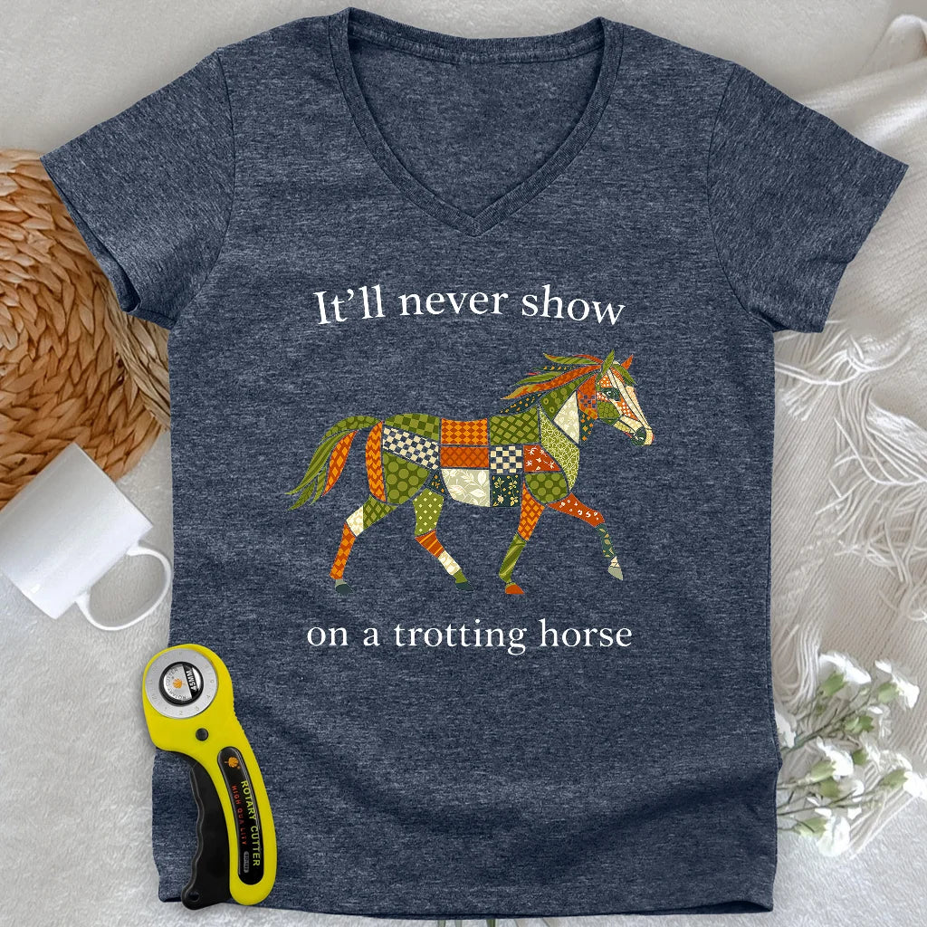 Trotting Horse Rule Lady V-neck