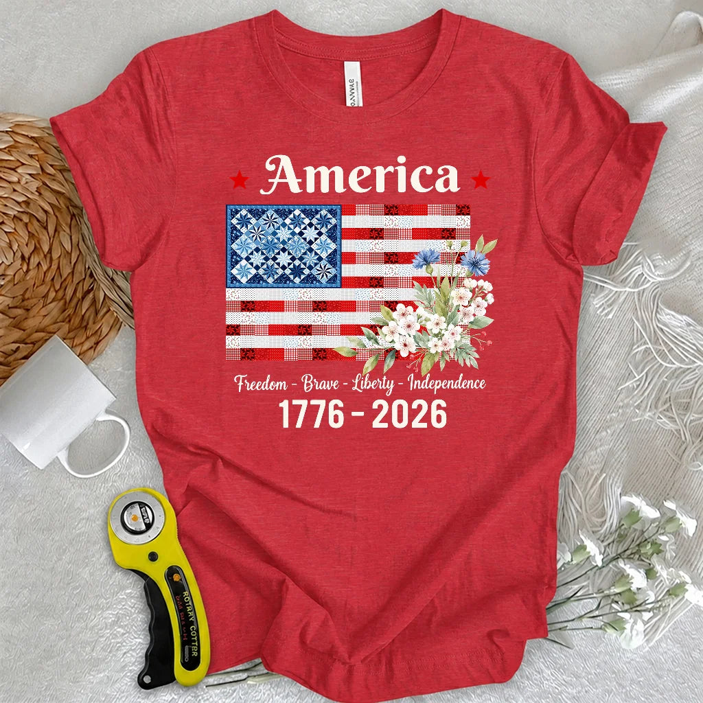 American Patchwork Bloom T-shirt