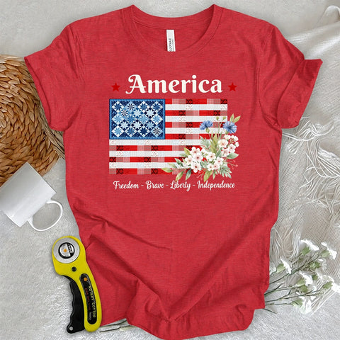 American Patchwork Bloom T-Shirt