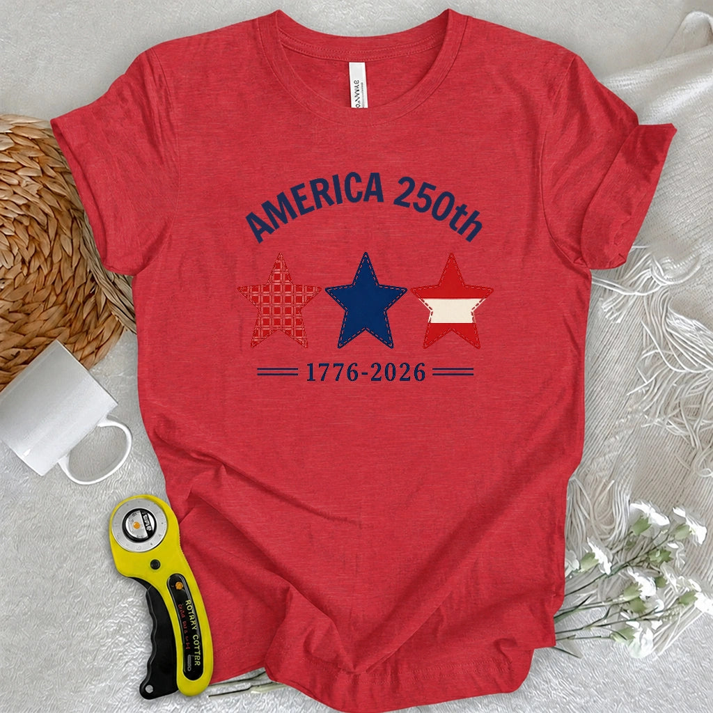 Patriotic Star Applique T-shirt