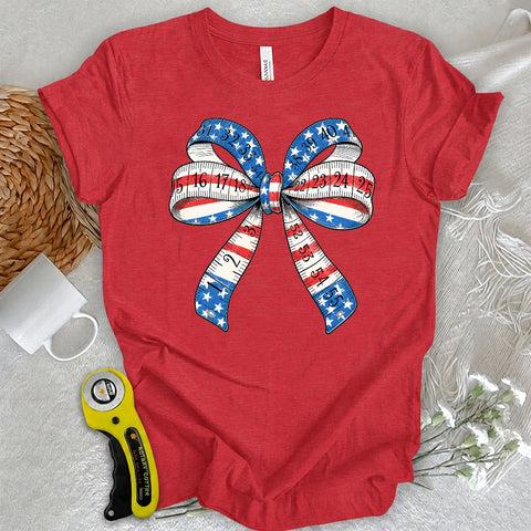 Patriotisches T-Shirt mit Schleifen-Print