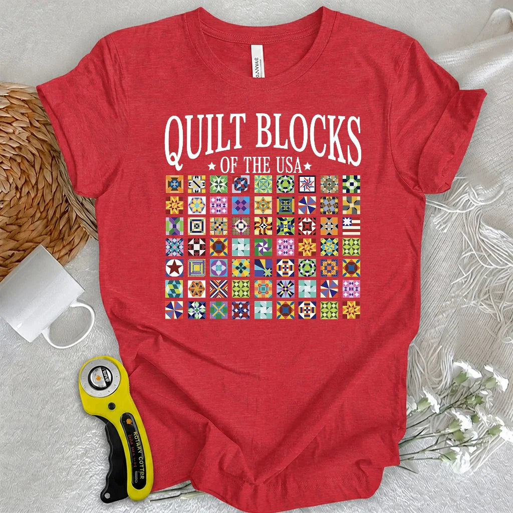 Quilt Blocks Of The USA T-shirt