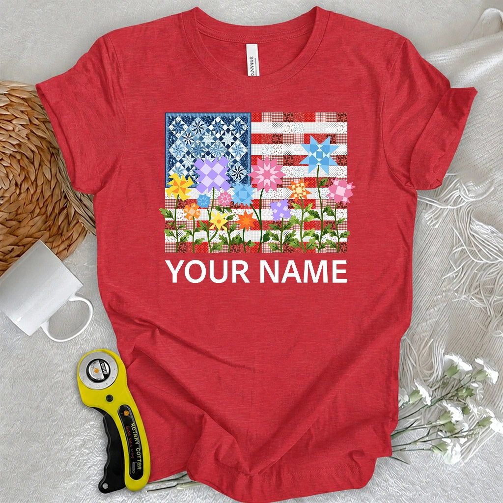 "Custom Name" Stars, Stripes & Stitches T-shirt