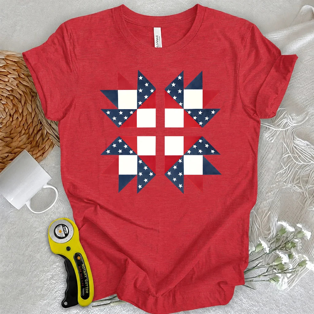 USA Star Block T-shirt