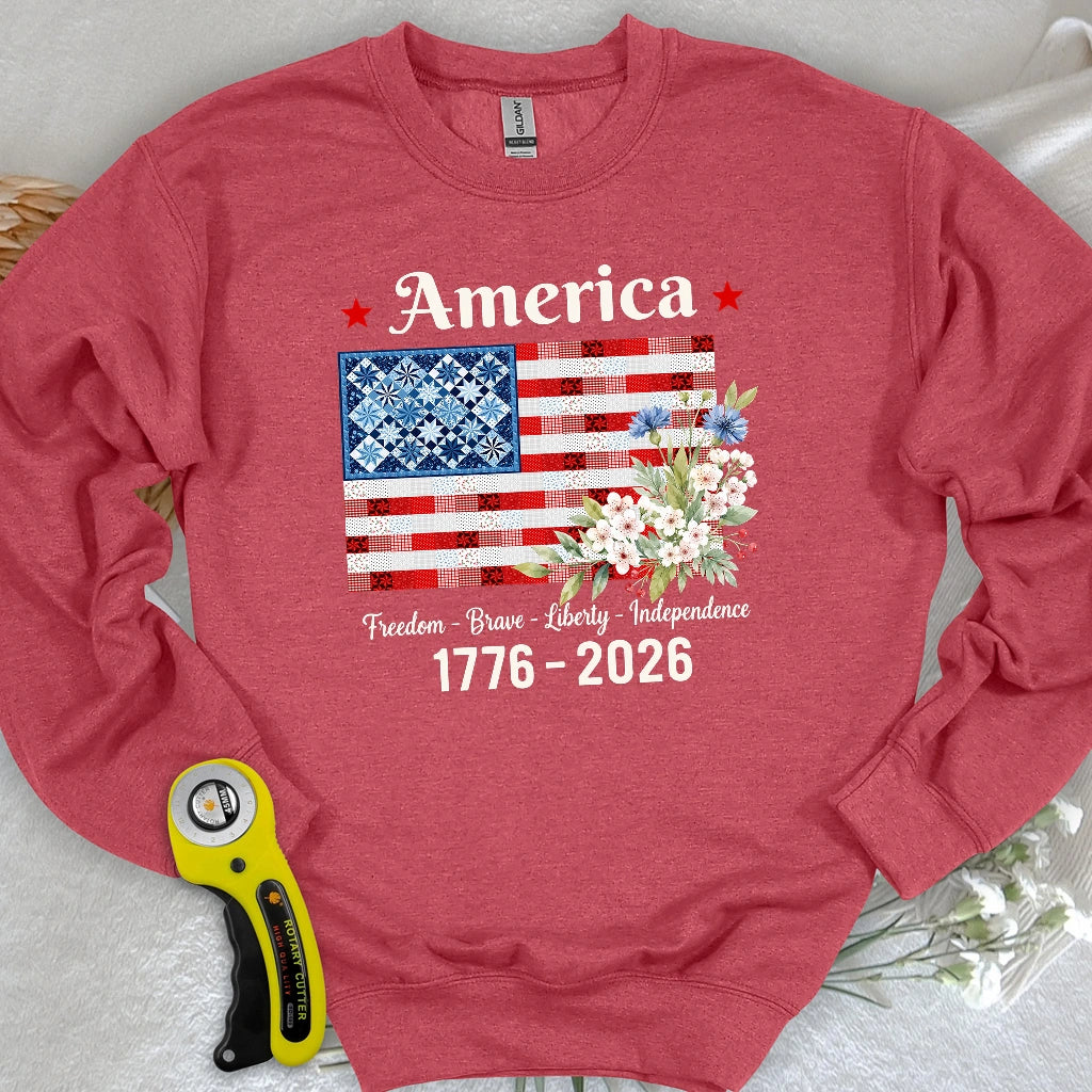 American Patchwork Bloom Sweatshirt