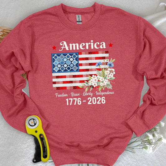 American Patchwork Bloom Sweatshirt