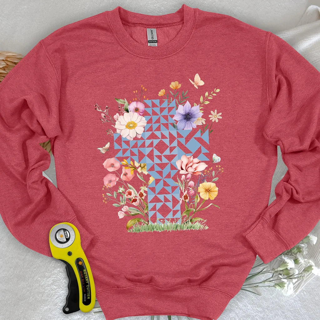 Sweat-shirt matelassé Floral Faith