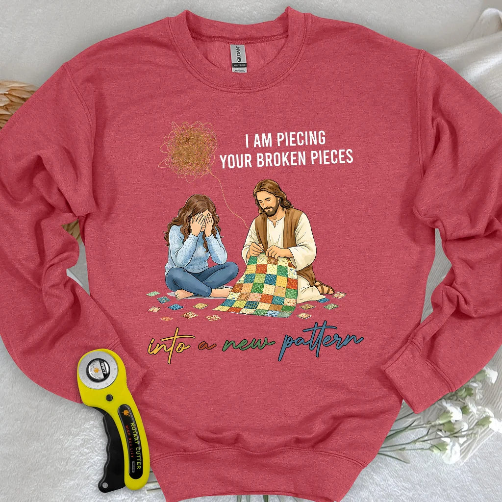 Sweat-shirt Dieu répare les morceaux brisés