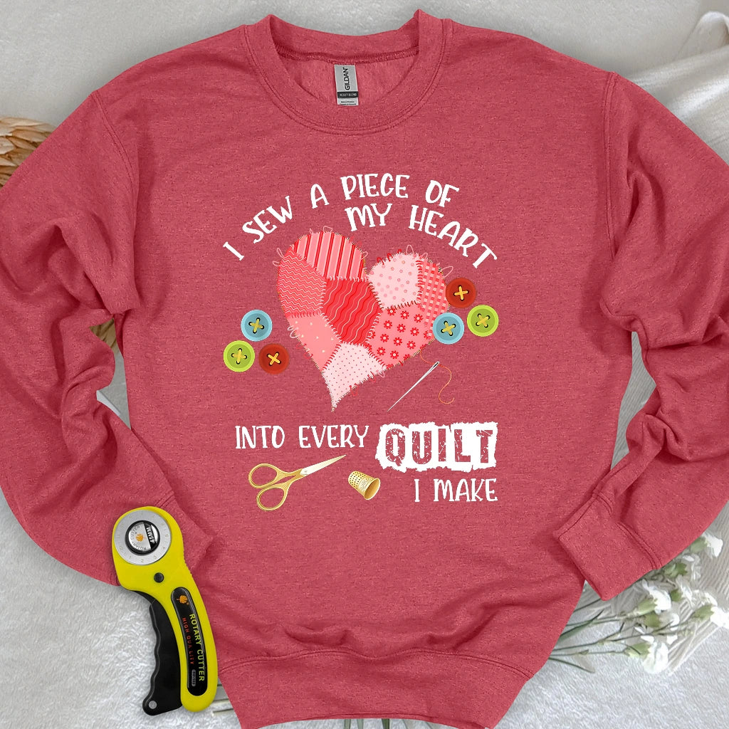 Sweat-shirt d'amour en patchwork brodé