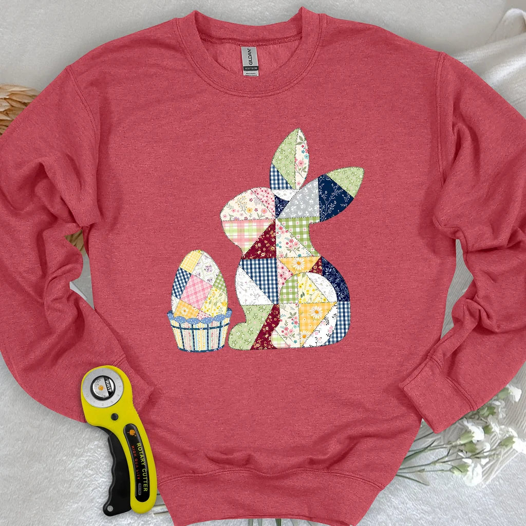 Patchwork Osterhasen-Sweatshirt