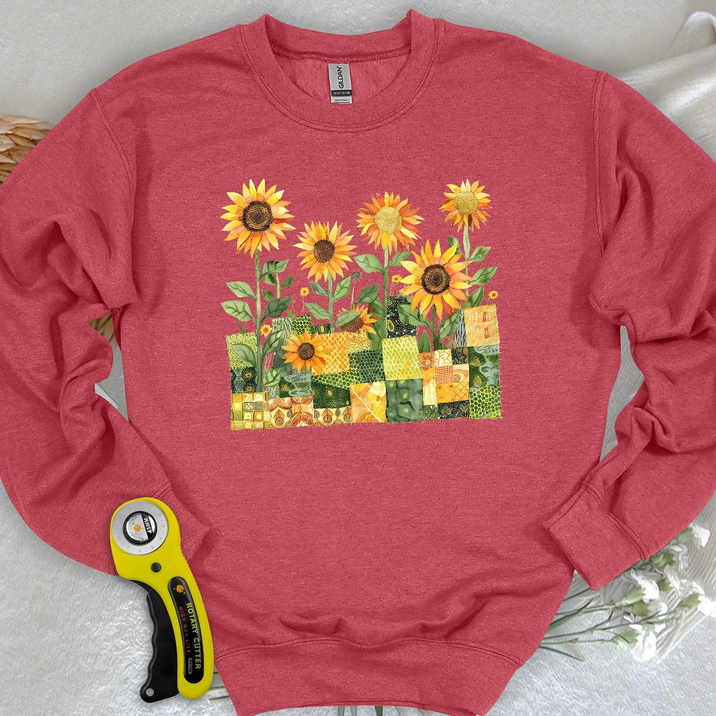 Quilted Sunflower Field Sweatshirt