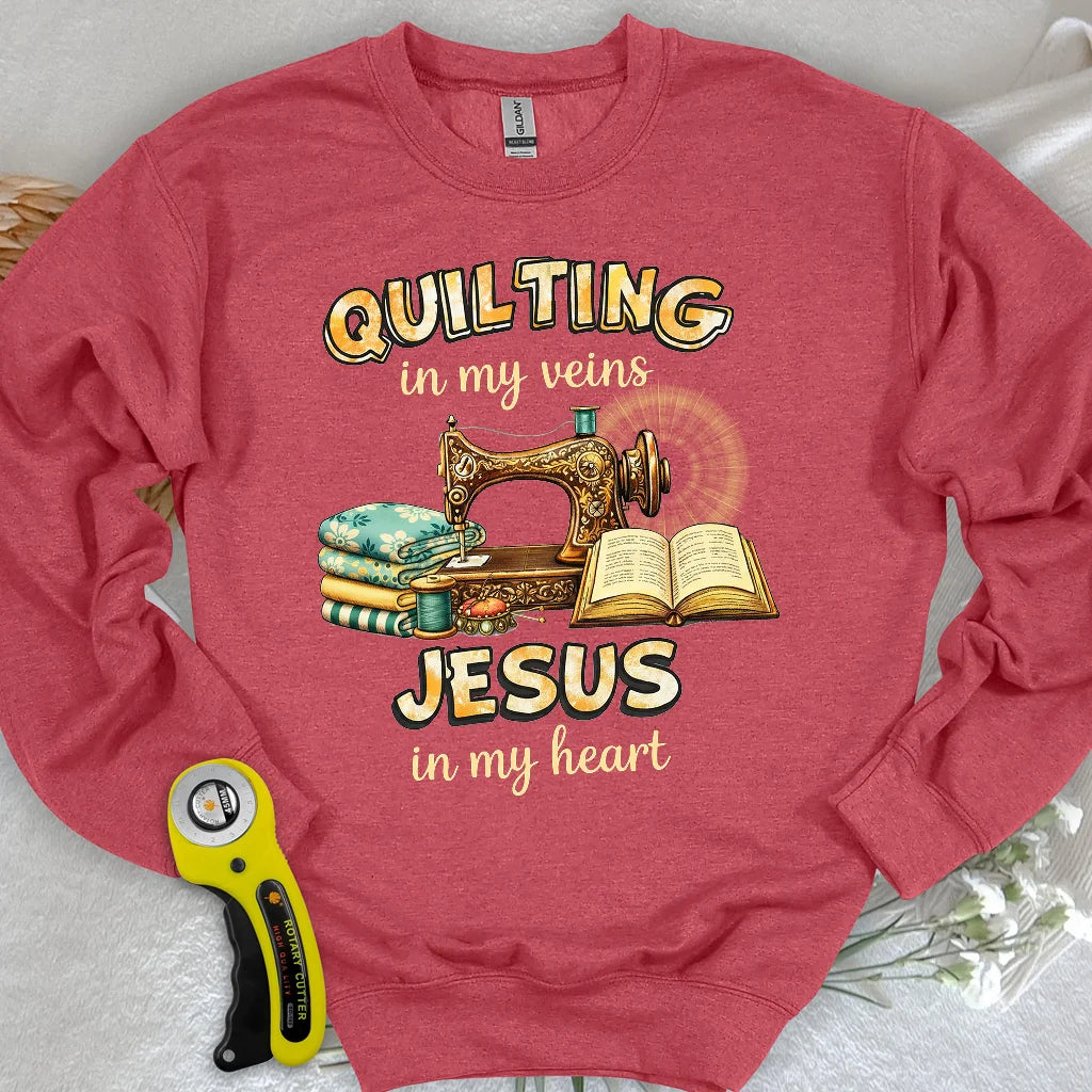 Mit Jesus genäht Sweatshirt