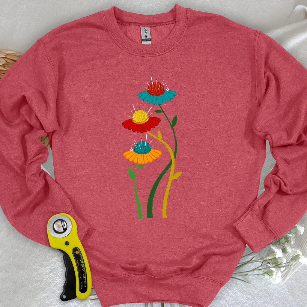 Sweat-shirt "Pique-aiguilles fleuris"