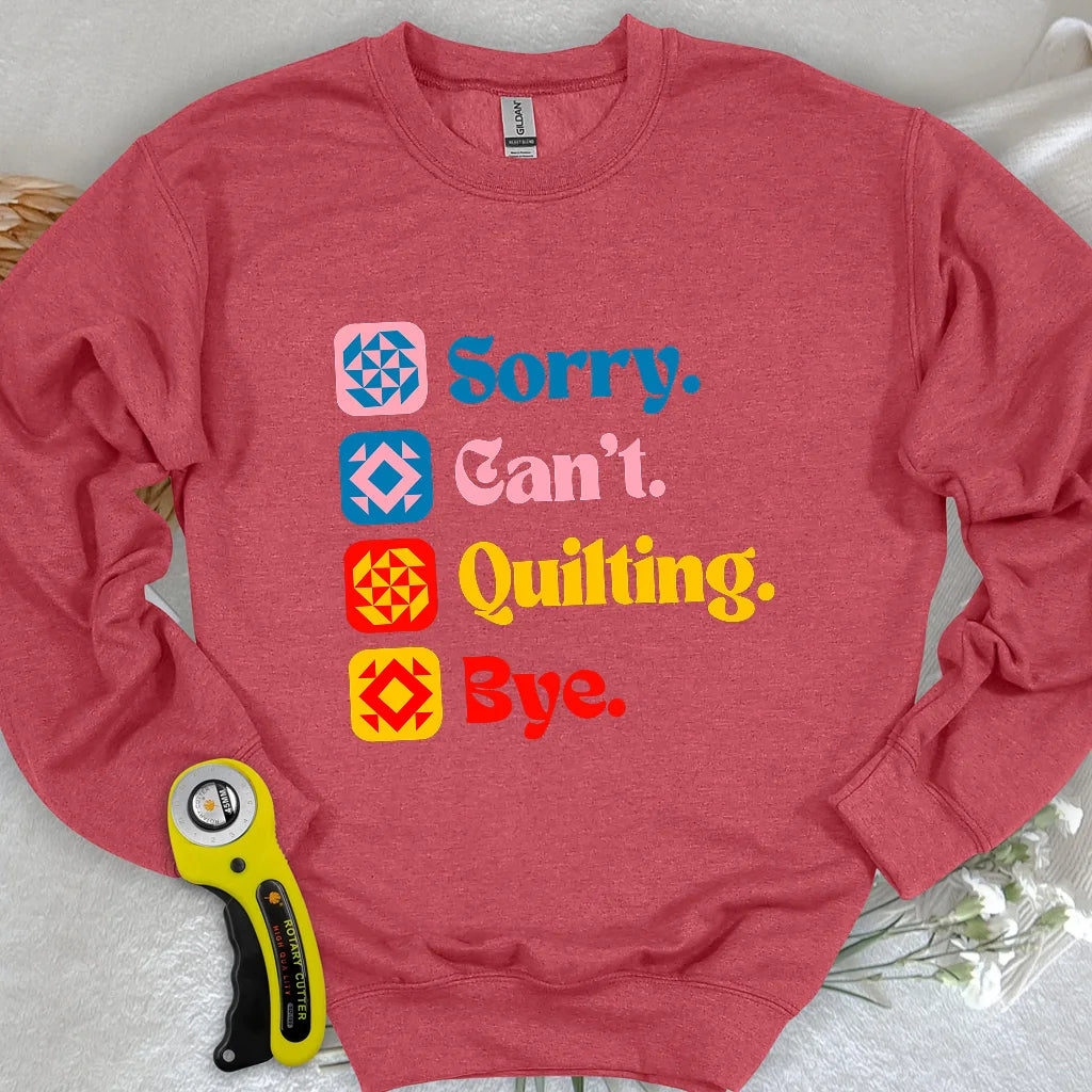 Sweat-shirt Je peux pas j'ai quilting