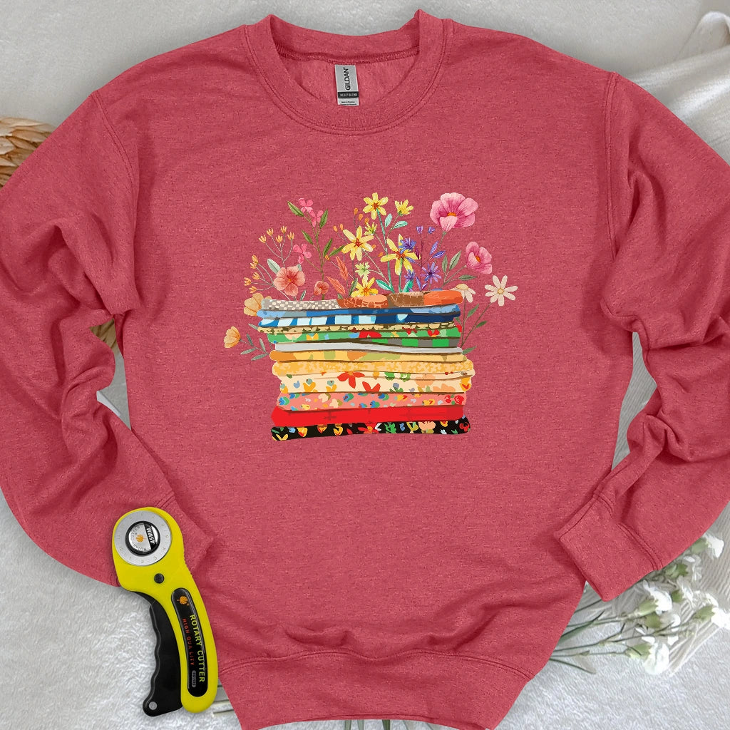 Floral Fabric Sweatshirt
