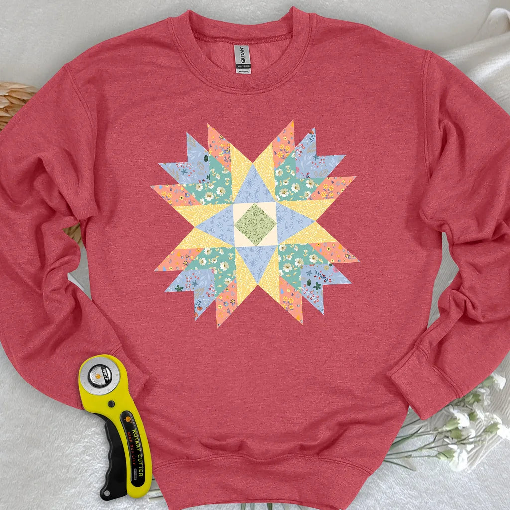 Sweat-shirt matelassé Étoile florale