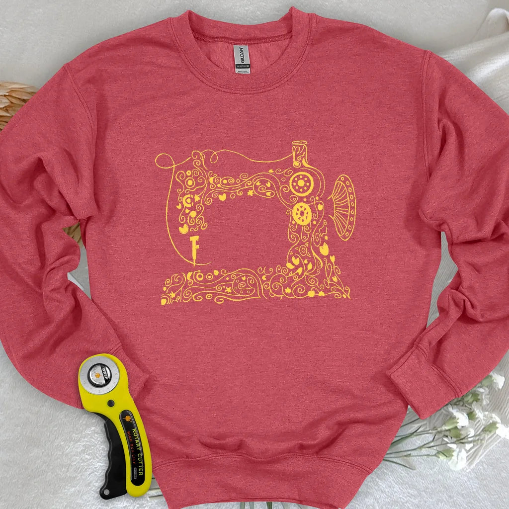 Sweat-shirt brodé fils d'or