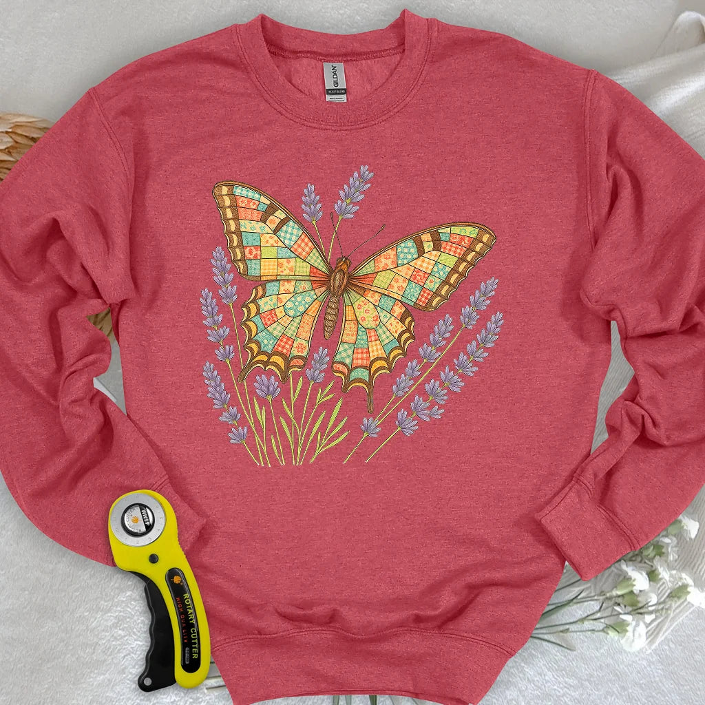 Sweat-shirt Papillon en Patchwork