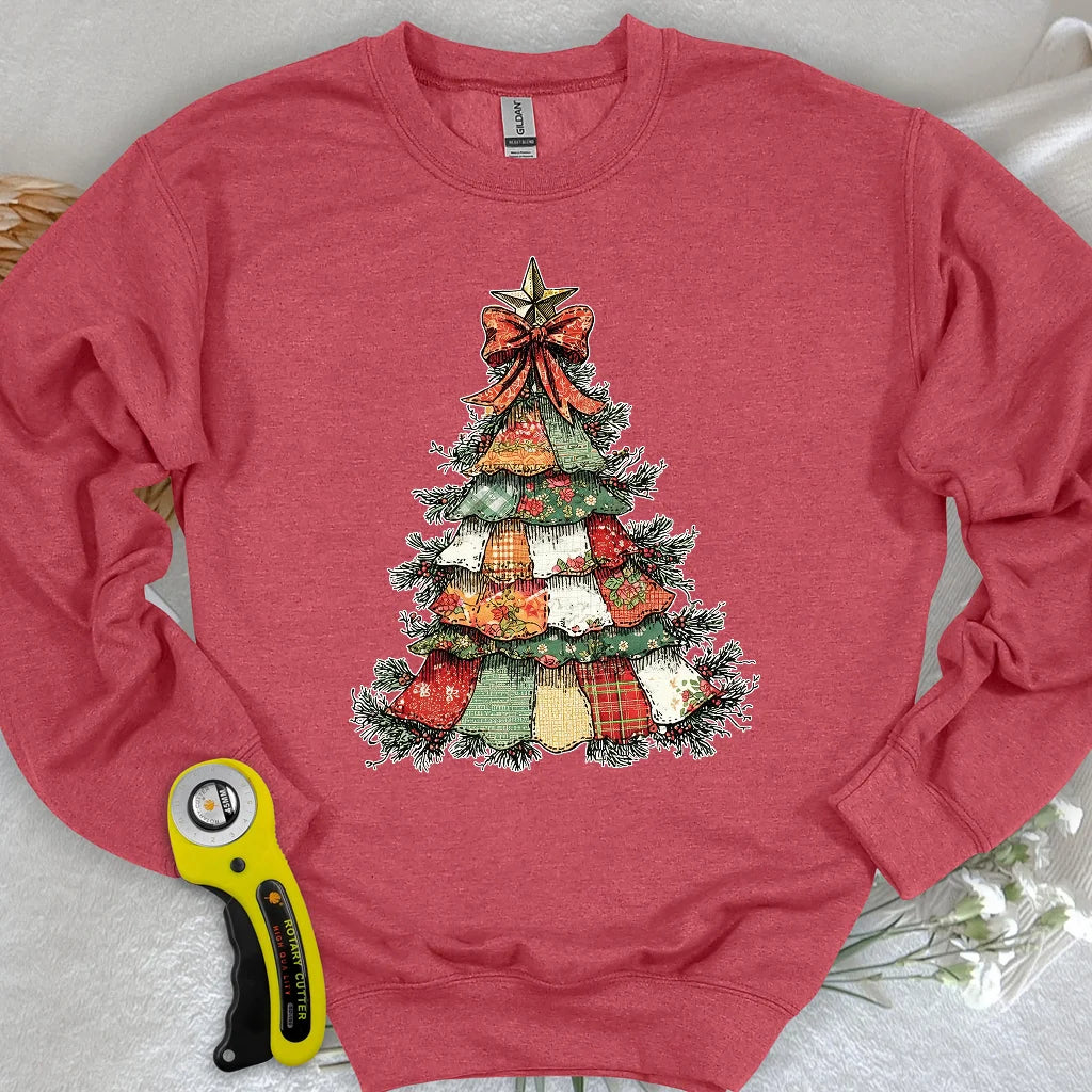 Sweat-shirt de Noël motif patchwork