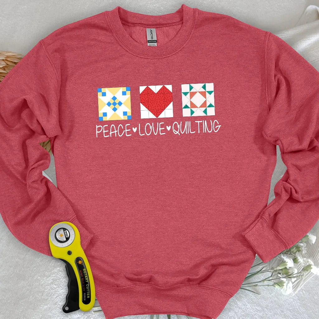 Peace Love Quilting Sweatshirt