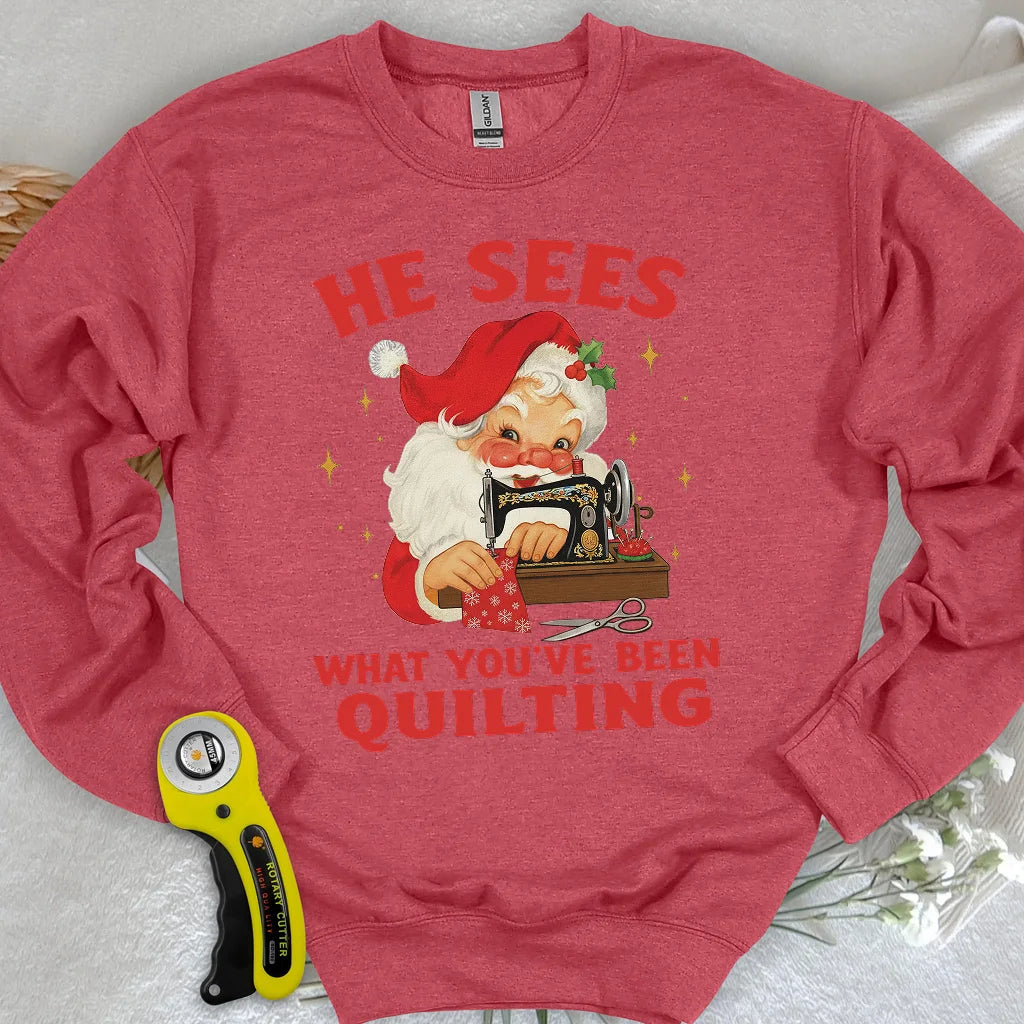 Santa Sees Sweatshirt