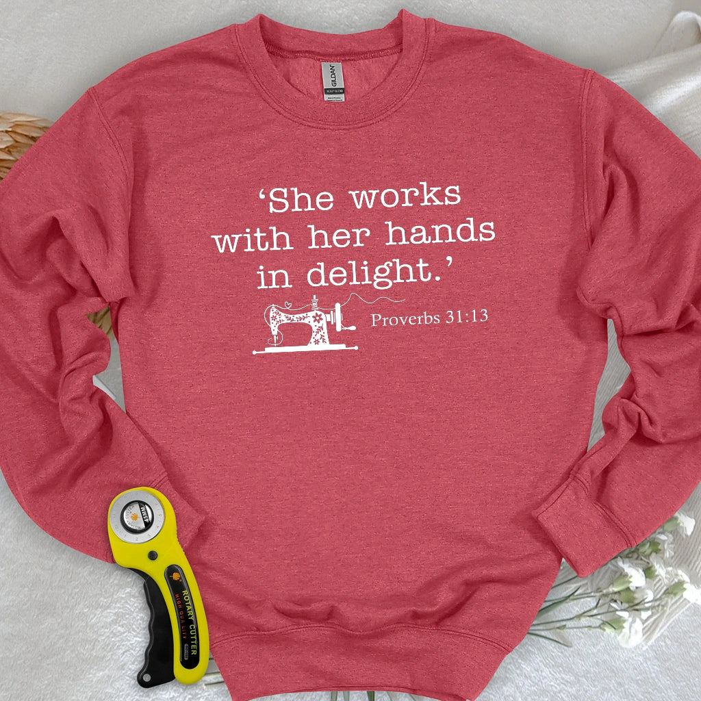 Sewing In Bible Sweatshirt