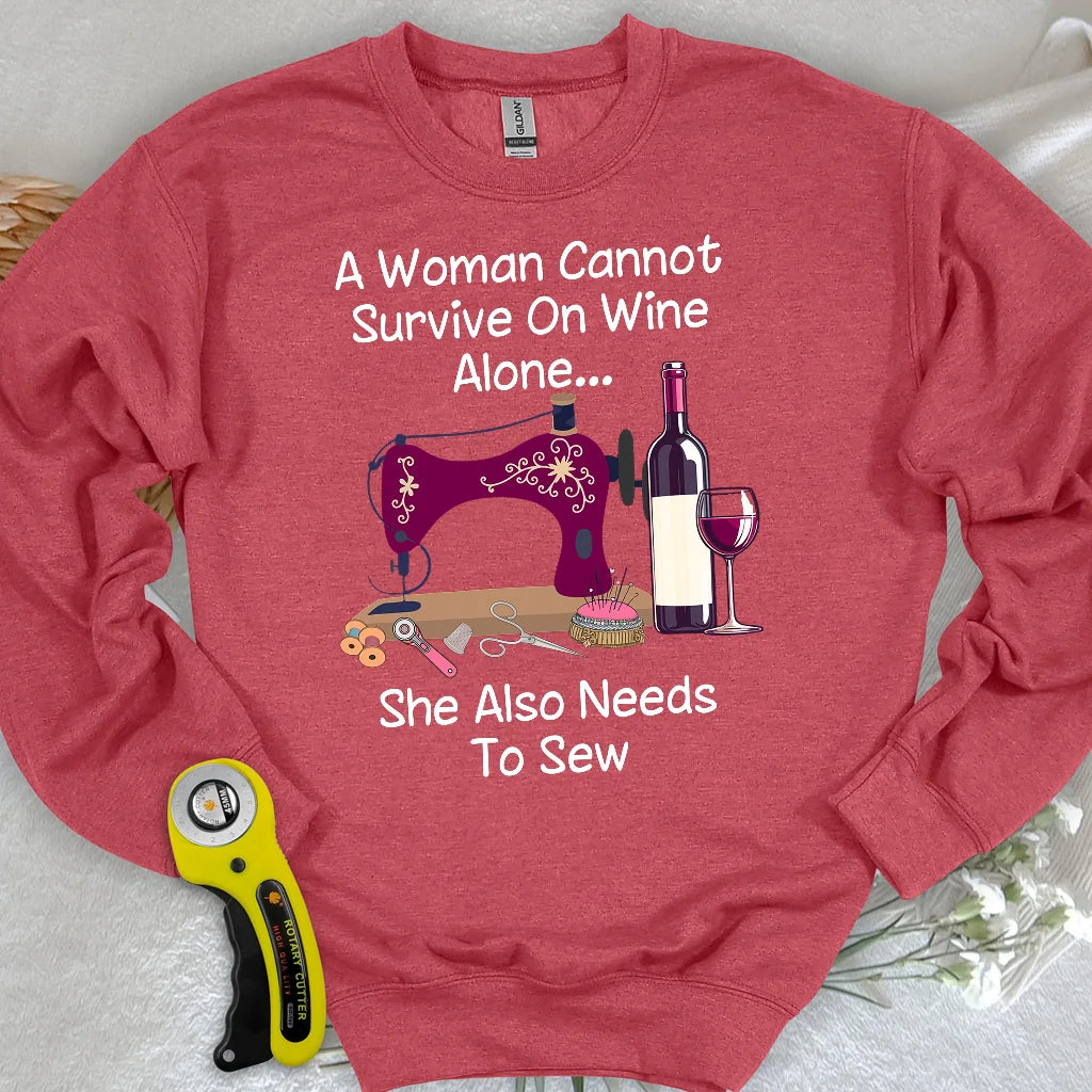 Sweat-shirt Couture et Dégustation de Vin