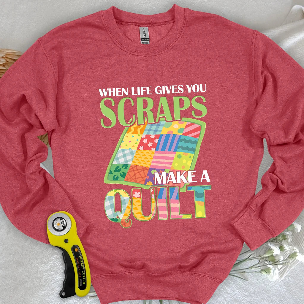 Turn Scraps To Quilt Sweatshirt