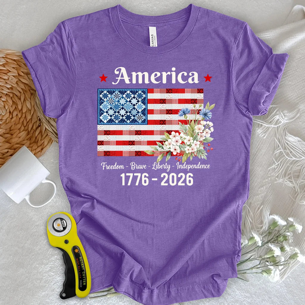 American Patchwork Bloom T-shirt