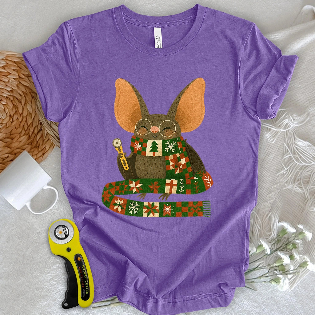 Batty Christmas Quilter T-shirt