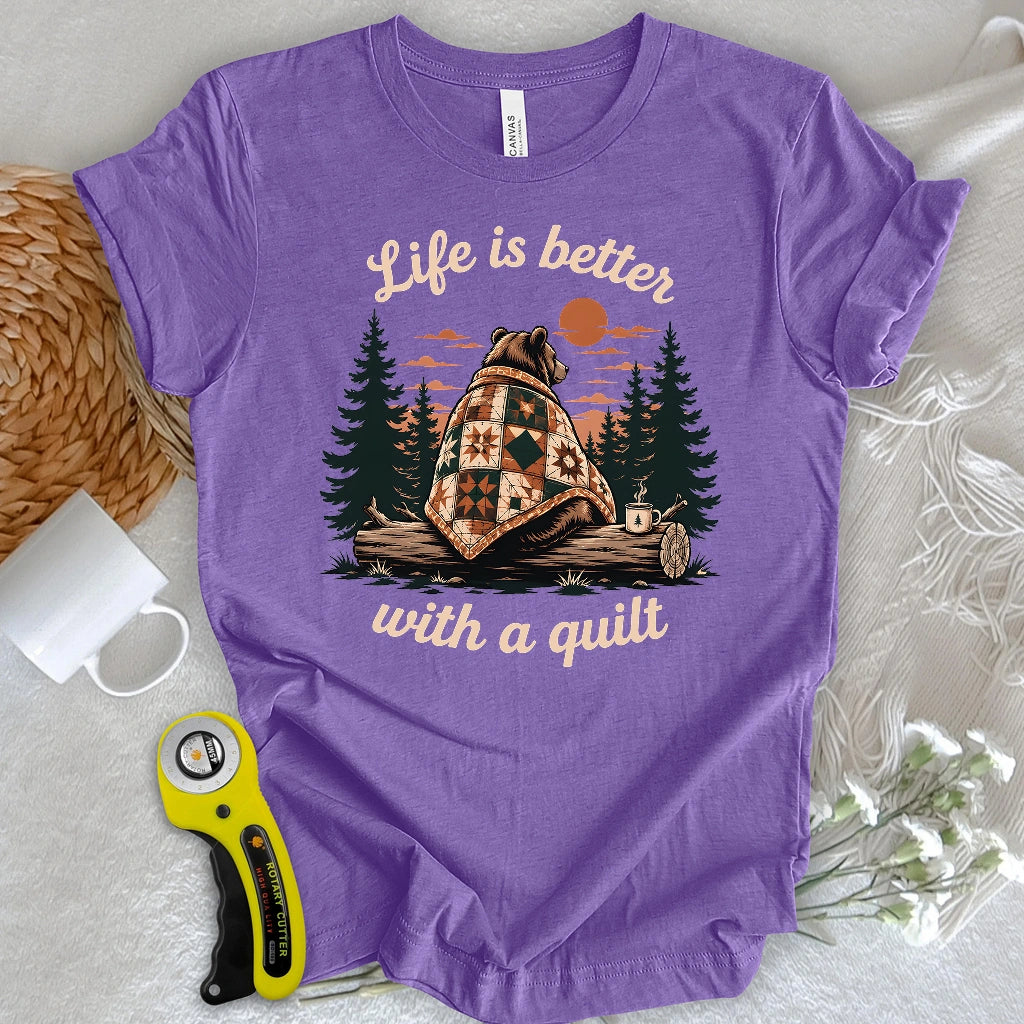 Bear Wrapped in Quilts T-shirt