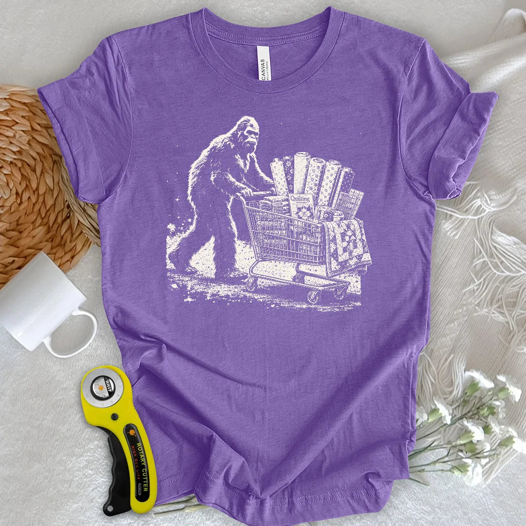 Bigfoot Quilt Shopping T-shirt